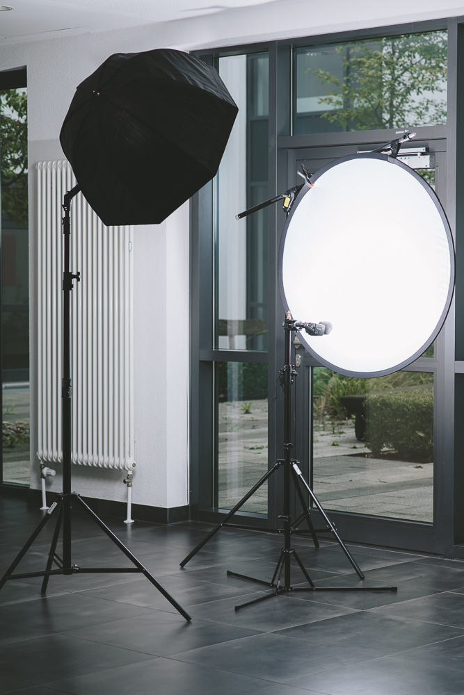 Multiboom mit der Umbrella Softbox